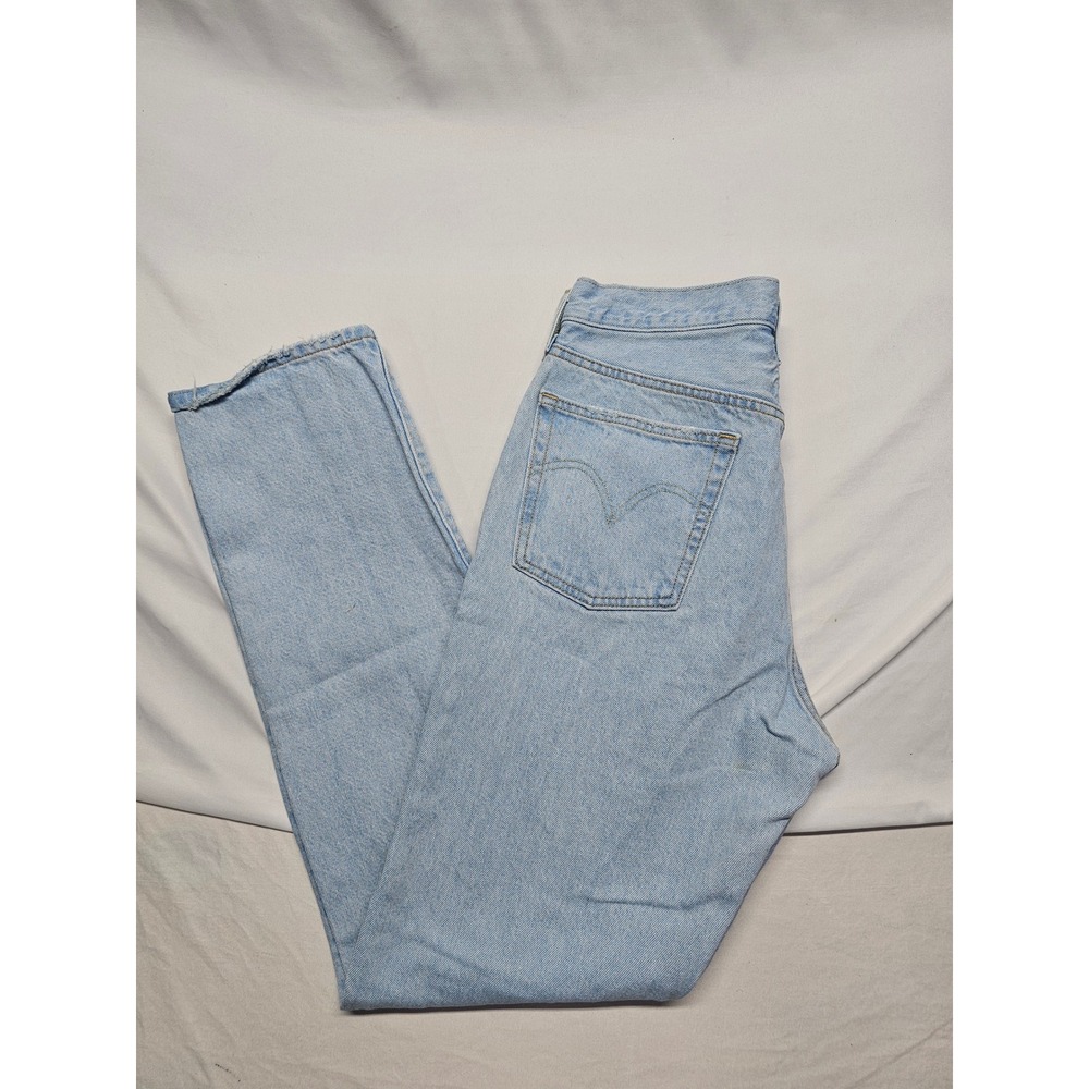 Levis 501 Original Fit Jeans Light Wash Straight Leg Denim Blue Mens 32x31 - Picture 2 of 11